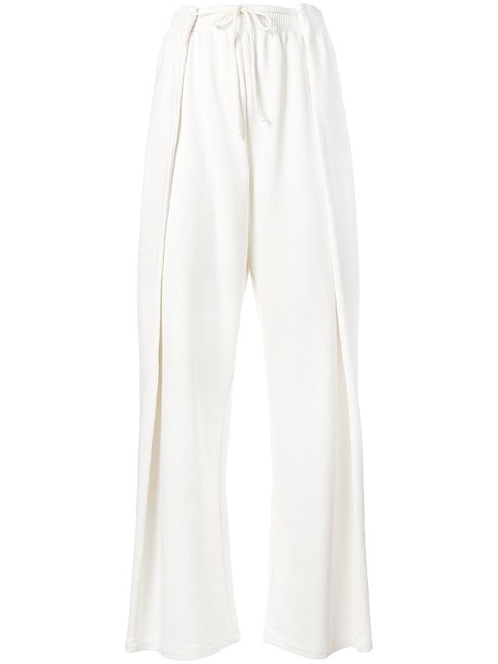 Mm6 Maison Margiela Elasticated Waist Trousers - White