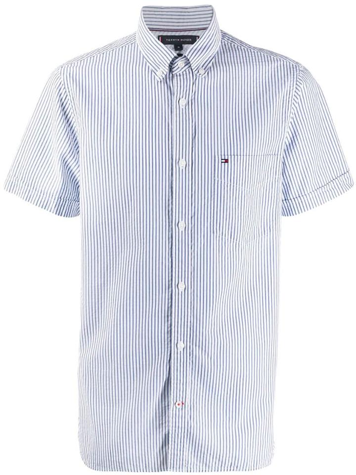 Tommy Hilfiger Striped Button-down Shirt - Blue