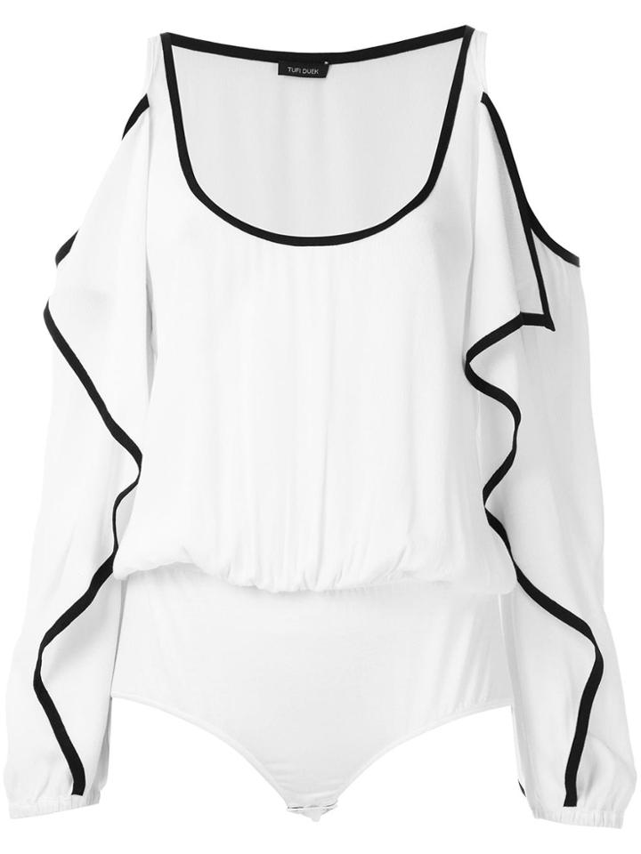 Tufi Duek Ruffled Sleeves Body - White