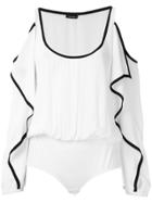 Tufi Duek Ruffled Sleeves Body - White