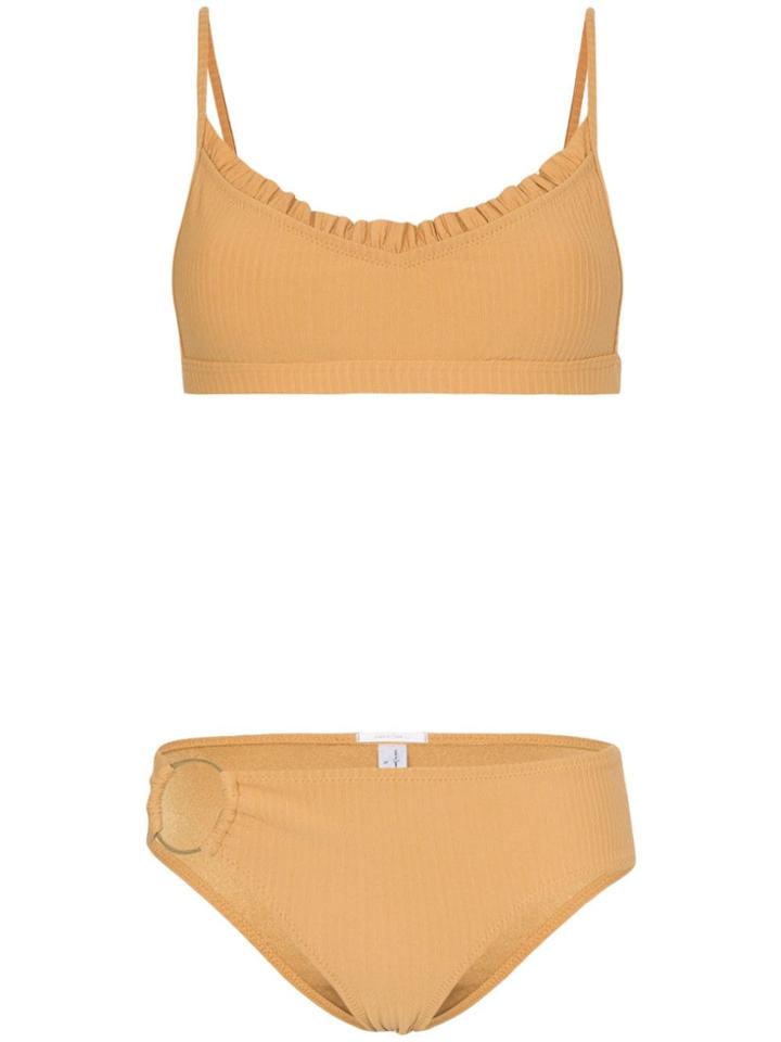 Made By Dawn Faith Frill-edge Bikini - Brown