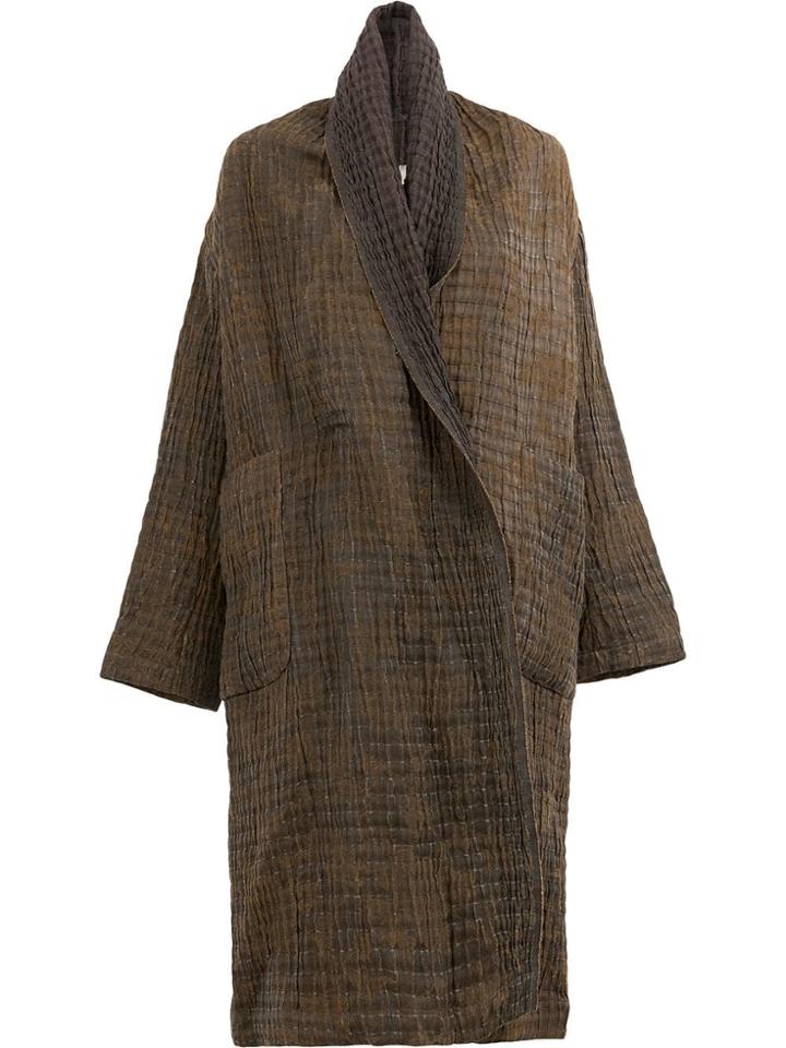 Uma Wang Cauliflower Oversized Coat - Brown