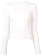 Proenza Schouler Ribbed Fitted Sweater - White