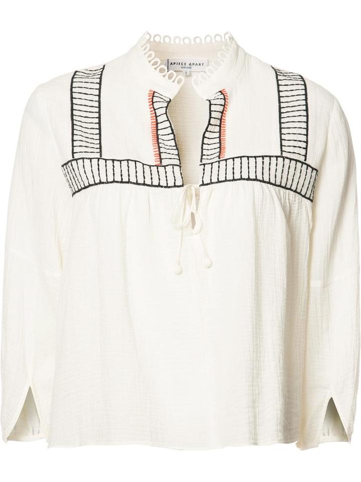 Apiece Apart 'loreto' Blouse, Women's, Size: 2, White, Cotton