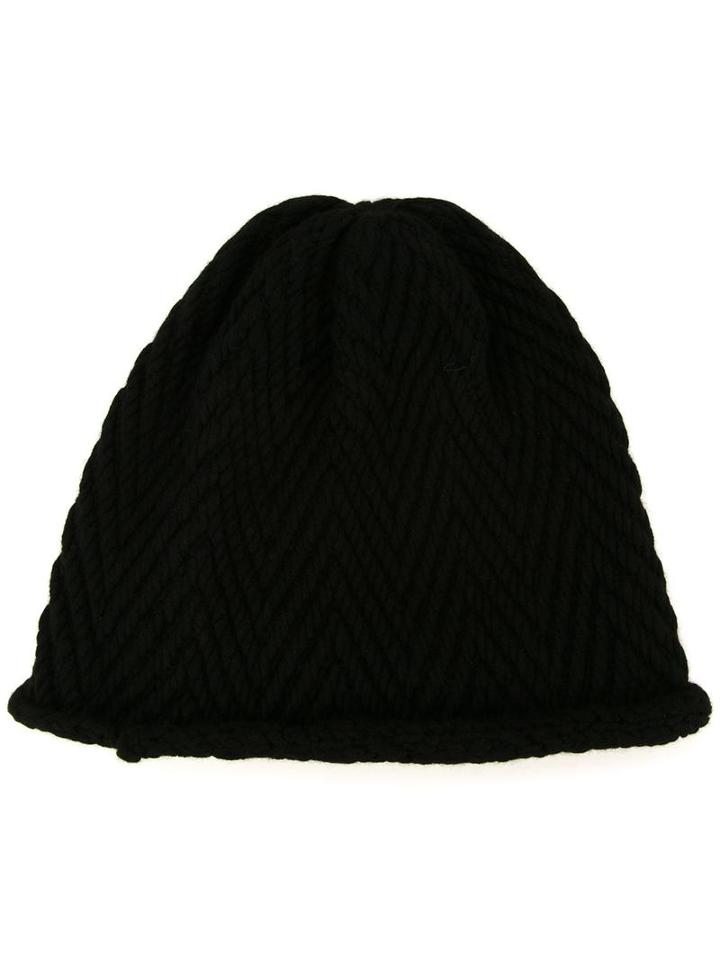Soe Chevron Knit Cap, Men's, Black, Cashmere