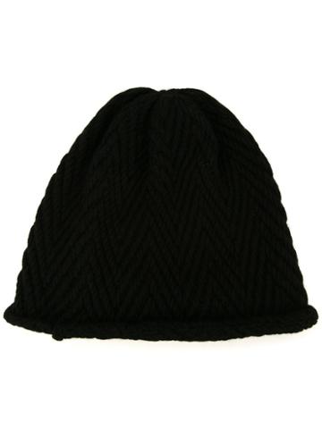 Soe Chevron Knit Cap, Men's, Black, Cashmere