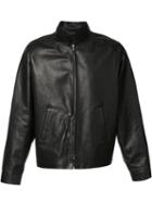 Maison Margiela Classic Leather Jacket, Men's, Size: 48, Black, Cotton/calf Leather