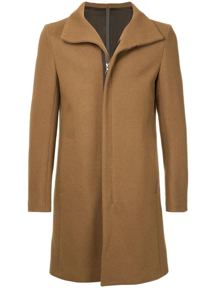Kazuyuki Kumagai Tailored Straight Coat - Brown