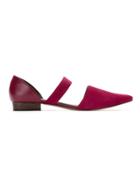 Egrey Leather Ballerinas - Red