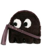 Anya Hindmarch 'ghost' Shearling Crossbody Bag, Women's, Pink/purple