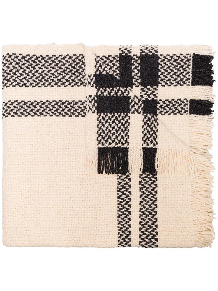 Aessai Grace Knitted Blanket Scarf - White