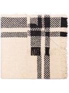 Aessai Grace Knitted Blanket Scarf - White