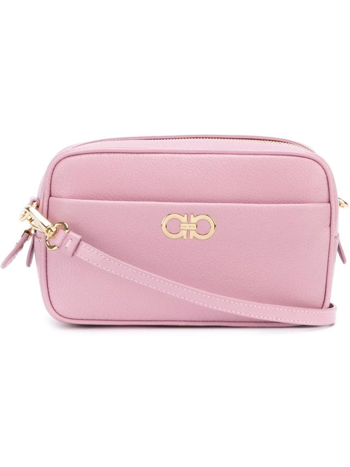 Salvatore Ferragamo Double Gancio Camera Bag, Women's, Pink/purple, Leather