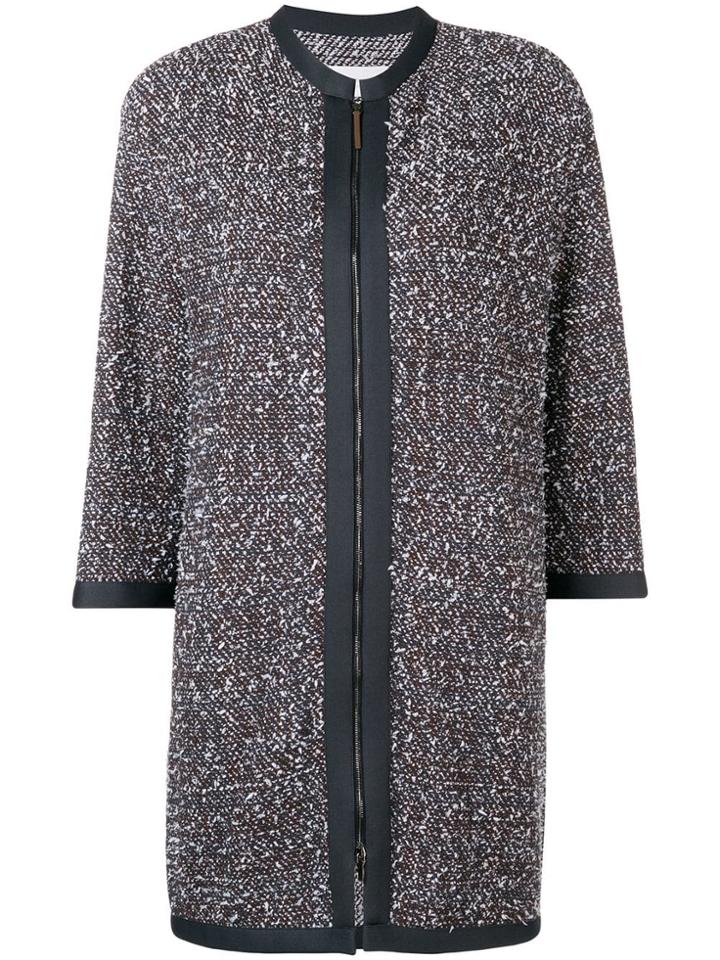 Fabiana Filippi Mid-length Tweed Jacket - Green