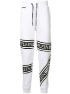 Plein Sport Branded Track Trousers - White