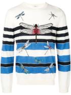 Valentino Dragonfly Embroidered Jumper - Nude & Neutrals