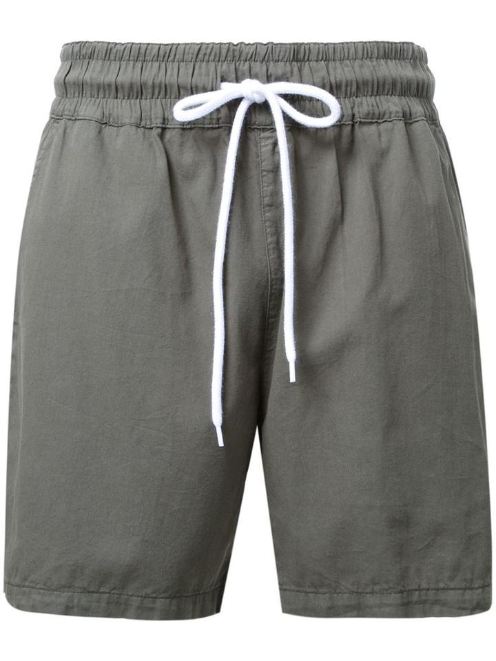 Bassike 'twill Classic Beach' Shorts, Men's, Size: Large, Green, Cotton