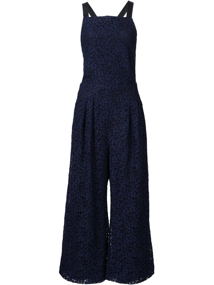 Rebecca Vallance 'dolce Vita' Culotte Jumpsuit, Women's, Size: 12, Blue, Rayon