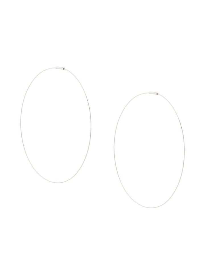 E.m. Large Hoop Earrings - Metallic