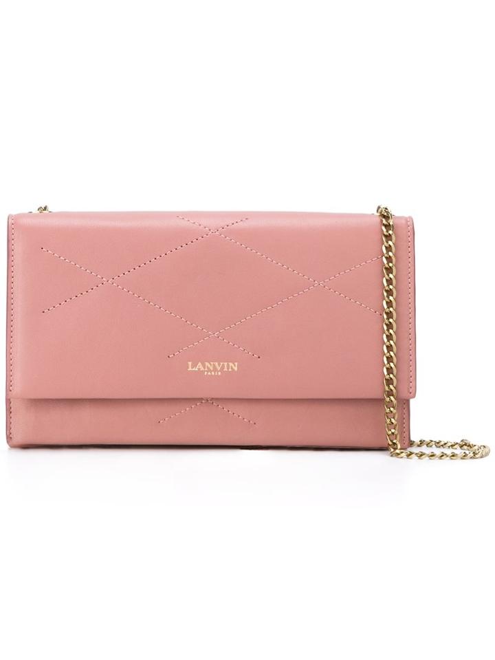 Lanvin 'sugar' Shoulder Bag, Women's, Pink/purple, Lamb Skin