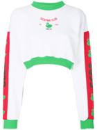 Gcds Logo Colour-block Sweatshirt - White