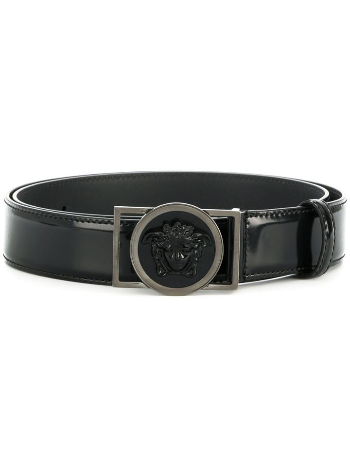 Versace Medusa-embellished Buckle Belt - Black