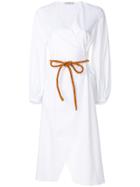 Veronique Leroy Rope Belt Longline Shirt - White