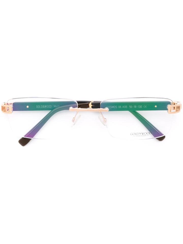 Gold And Wood 'cosmo' Glasses