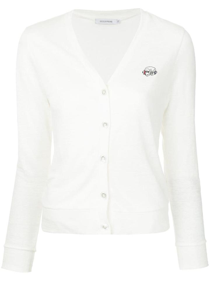 Guild Prime Logo Fitted Cardigan - White