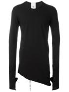 Lost & Found Rooms Asymmetric Hem Sweatshirt, Men's, Size: Large, Black, Cotton