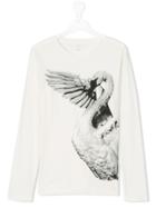 Stella Mccartney Kids Swan Print T-shirt - White