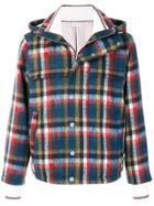 Thom Browne Gingham Tartan Down-filled Hairy Mohair Tech Jacket -