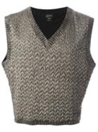 Jean Paul Gaultier Vintage Knitted Sleeveless Top, Men's, Size: Large, Grey