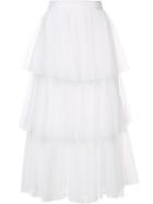 Zac Zac Posen 'annabelle' Skirt, Women's, Size: 12, White, Polyester/nylon/cotton