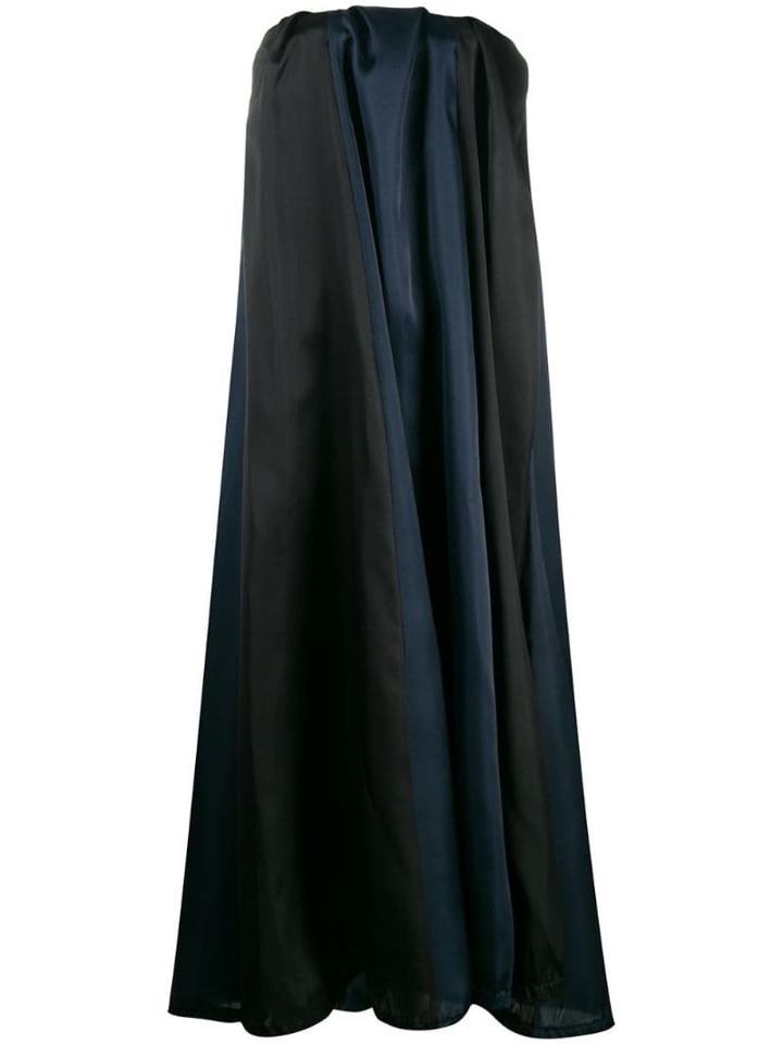 Nina Ricci Oversized Strapless Dress - Blue