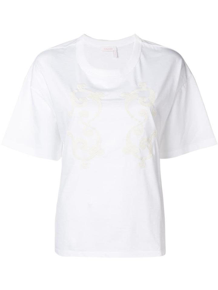 See By Chloé Paisley Embroidered T-shirt - White