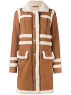 Carven Shearling Coat, Women's, Size: 38, Brown, Sheep Skin/shearling