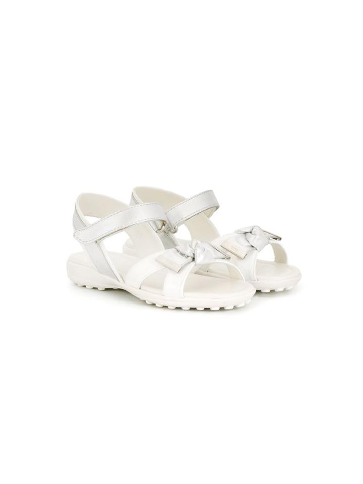 Tod S Kids Bow Detail Sandals, Girl's, Size: 24, Grey