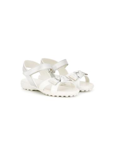 Tod S Kids Bow Detail Sandals, Girl's, Size: 24, Grey