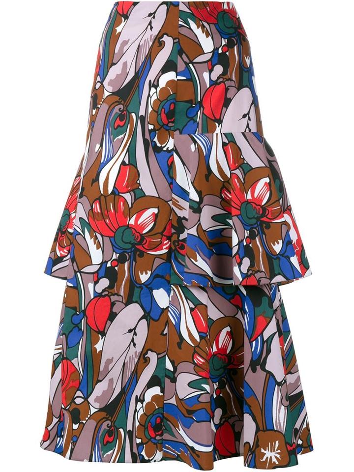Marni Lectric Print Midi Skirt