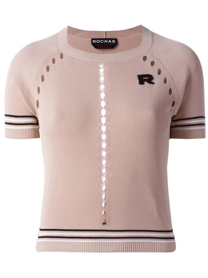 Rochas Perforated Knit T-shirt