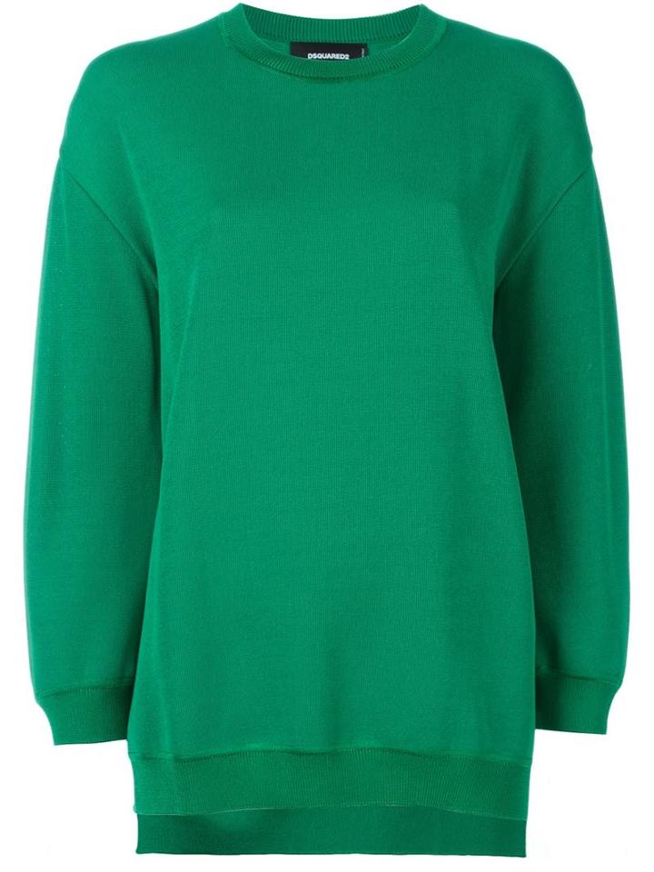 Dsquared2 Fine Knit Sweater, Women's, Size: Xs, Green, Polyamide/spandex/elastane/viscose