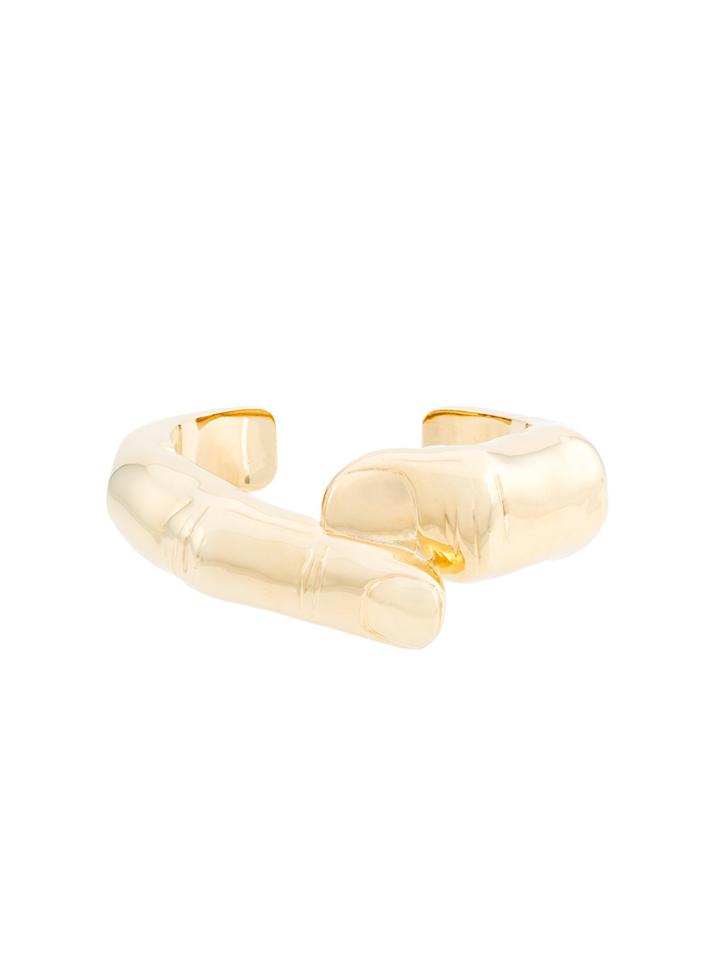 Y / Project Finger-shaped Chunky Cuff - Metallic