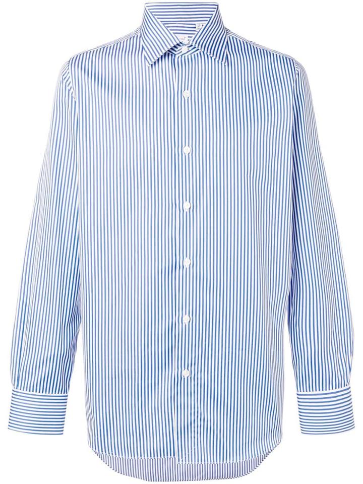 Finamore 1925 Napoli Classic Striped Shirt - Blue