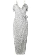 Attico Glitter Effect Dress - Silver
