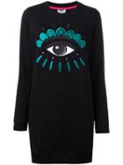Kenzo Eye Sweatshirt Dress, Women's, Size: Small, Black, Cotton/polyester