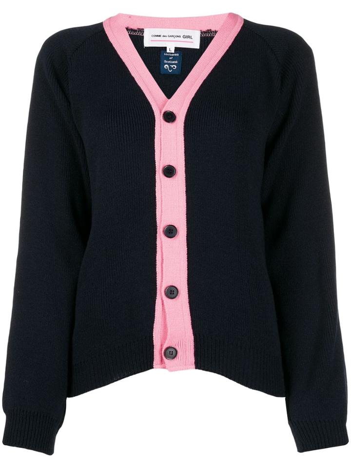 Comme Des Garçons Girl Button Up Cardigan - Blue