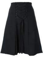 Proenza Schouler Corset Detail A-line Skirt, Women's, Size: 4, Black, Polyester/spandex/elastane/viscose/wool