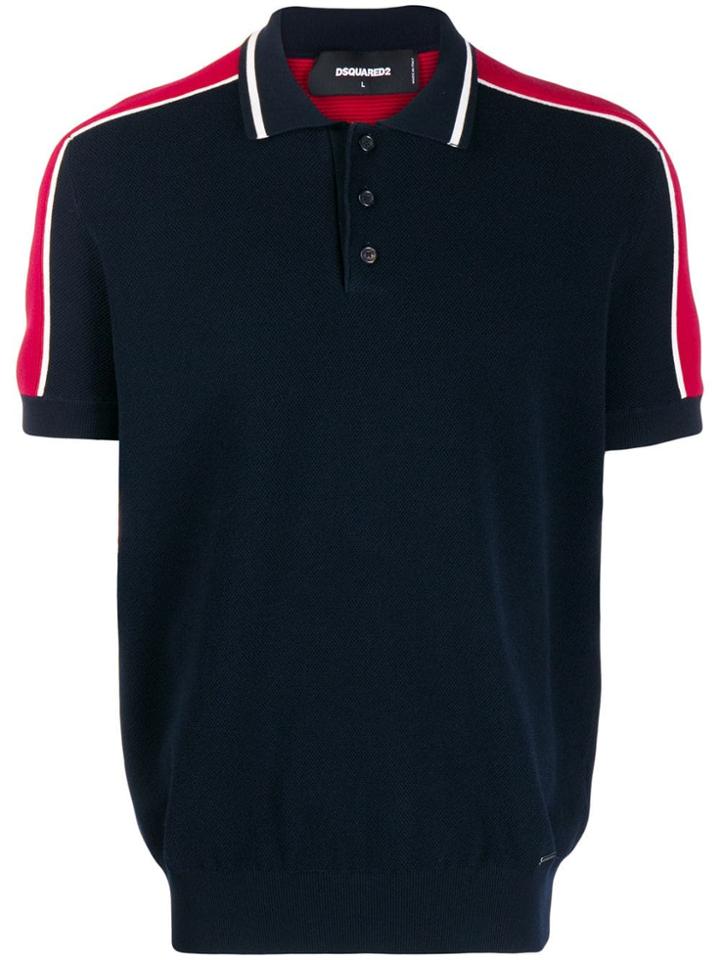Dsquared2 Colour-block Polo Shirt - Blue