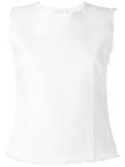 Golden Goose Deluxe Brand - Frayed Edge Tank Top - Women - Cotton - S, White, Cotton